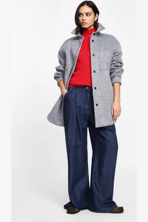Please Chaqueta camisera oversize con bolsillo