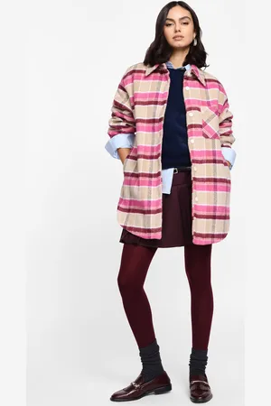 Please Chaqueta camisera oversize de cuadros