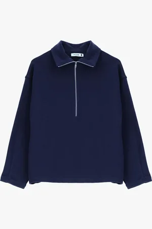 Please Sudadera con cremallera y cuello polo