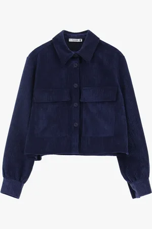 Please Chaqueta camisa de pana con cierre de botones