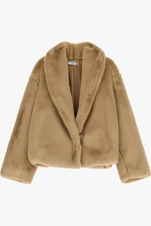Please Chaqueta de pelo sintética sin cierre