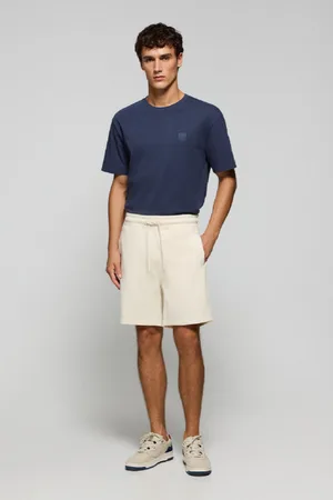 Polo Club® Bermuda Jonas De Algodón Y Patrón Relaxed Fit Con Parche En Sarga Engomado