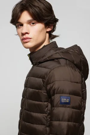 Polo Club® Chaqueta Charles Ultralight Marrón Con Capucha Y Logotipo