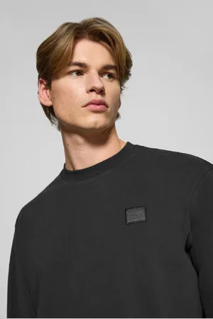 Polo Club® Camiseta De Manga Larga Y Cuello Redondo Negra Con Detalle