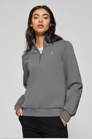 Polo Club® Sudadera De Media Cremallera Gris Con Logo Rigby Go