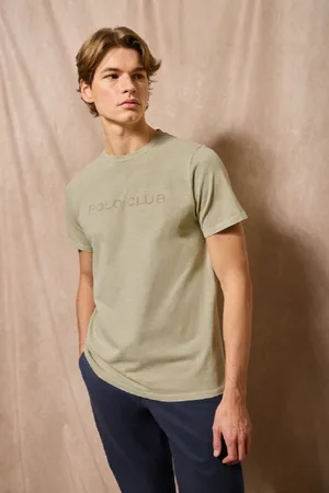 Polo Club® Camiseta Apolo Garment Dyed Color Con Logo Aterciopelado