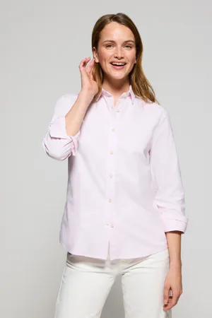 Polo Club® Camisa A Rayas Color Rosa Con Logo Bordado