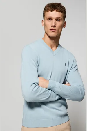 Polo Club® Jersey Azul Claro De Punto Con Cuello De Pico Y Bordado Rigby Go