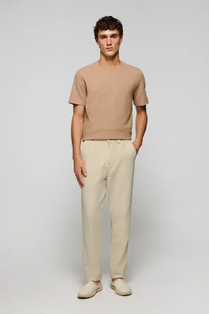 Polo Club® Pantalón Cuba De Lino Y Algodón Color Con Detalles Bordados