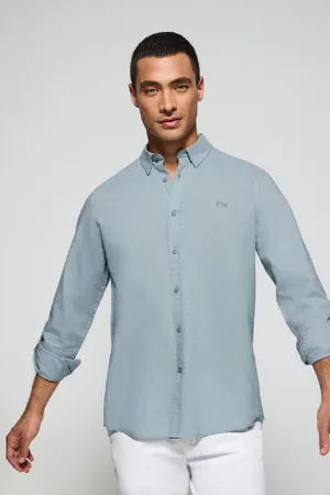 Polo Club® Camisa De Lino Y Algodón Regular Fit Con Logo Bordado