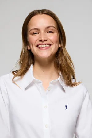 Polo Club® Camisa Oxford Regular Fit Blanca Con Logo Rigby Go