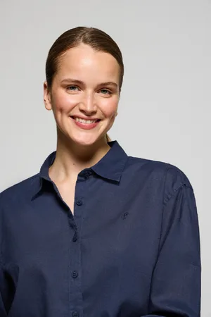 Polo Club® Camisa Loose Fit De Lino Y Algodón Con Monograma Bordado