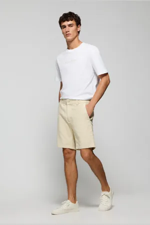 Polo Club® Pantalón Corto Bali De Lino Y Algodón Color Con Detalles Bordados