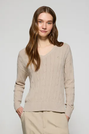 Polo Club® Jersey Trenzado De Escote En Pico Con Monograma Bordado