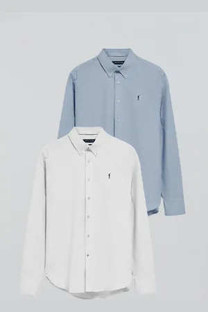 Polo Club® Pack De Dos Camisas Regular Azul Celeste Y Blanca Con Logo Rigby Go