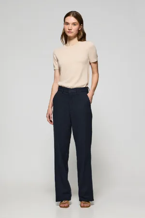 Polo Club® Pantalón Tamara De Lino Y Algodón Con Detalles Bordados