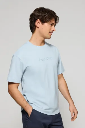 Polo Club® Camiseta Azul Claro De Manga Corta Y Cuello Redondo Con Logotipo