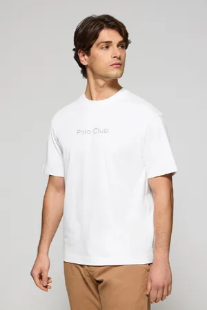 Polo Club® Camiseta Blanca De Manga Corta Y Cuello Redondo Con Logotipo