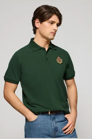 Polo Club® Polo Nautic Verde Con Detalle De Parche Naútico En El Pecho