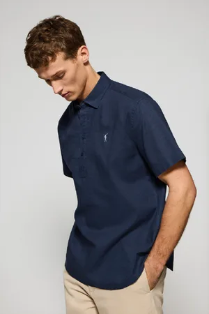 Polo Club® Camisa Polera De Lino Y Algodón Con Bordado Rigby Go