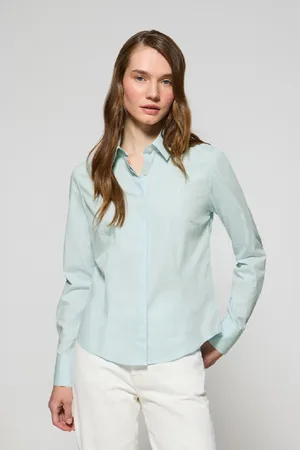 Polo Club® Camisa Slim De Popelín Color Con Logo Bordado Rigby Go