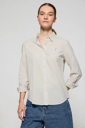 Polo Club® Camisa Color Regular De Lino Y Algodón Con Bordado Rigby Go