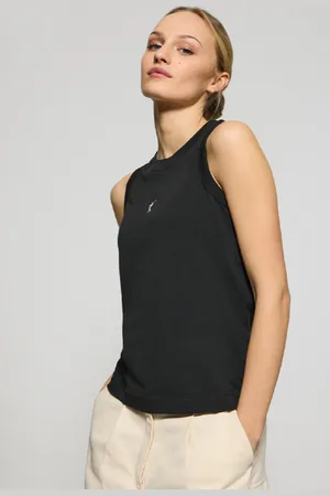 Polo Club® Camiseta Básica Negra Sin Mangas Y Cuello Redondo Con Logo Bordado Rigby Go