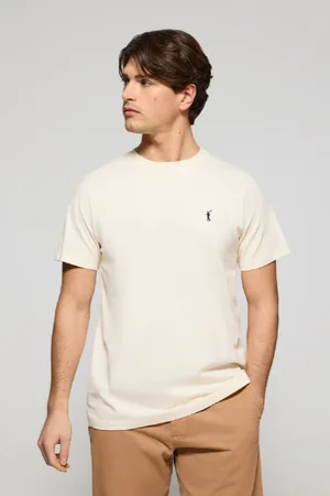 Polo Club® Camiseta Color Crudo Con Cuello Redondo Y Bordado Rigby Go