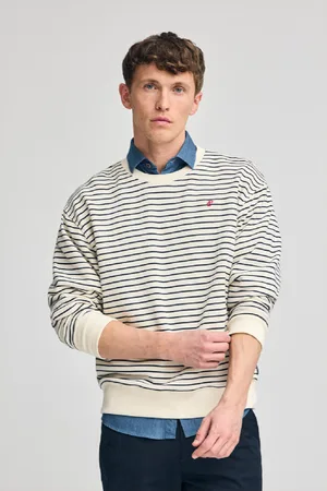 Polo Club® Sudadera Captain Color Crudo De Rayas Con Monograma Bordado