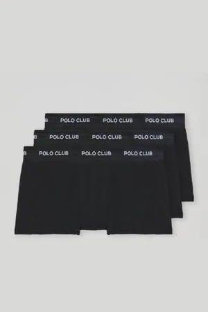 Polo Club® Pack De Tres Boxers Negros Con Logotipo