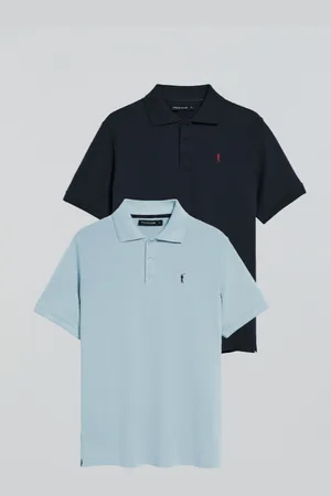 Polo Club® Pack De Dos Polos De Tres Botones Azul Claro Y Azul Marino Con Logo Rigby Go