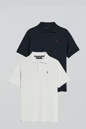 Polo Club® Pack De Dos Polos De Tres Botones Azul Marino Y Blanco Con Logo Rigby Go