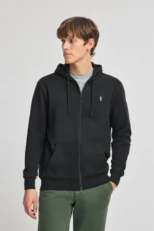 Polo Club® Sudadera Negra Con Capucha Y Cremallera Con Logo Rigby Go