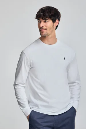 Polo Club® Camiseta Blanca De Manga Larga Y Bordado Rigby Go