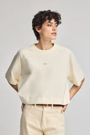 Polo Club® Camiseta Color Crudo Danae Con Logo Bordado