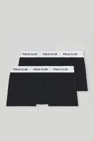Polo Club® Pack De Dos Boxers Negros Con Logotipo
