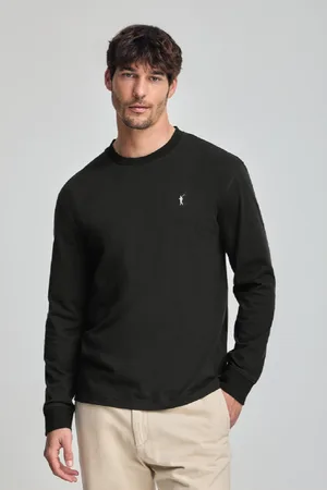 Polo Club® Camiseta Negra De Manga Larga Y Bordado Rigby Go