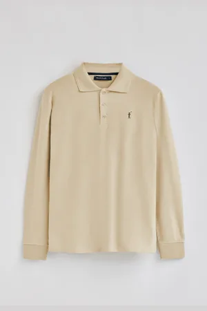 Polo Club® Polo Color De Manga Larga De Tres Botones Y Bordado Rigby Go