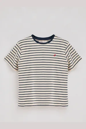 Polo Club® Camiseta De Rayas Y Beige Con Monograma Bordado