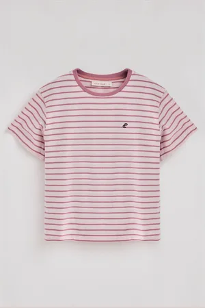 Polo Club® Camiseta De Rayas Y Beige Con Monograma Bordado
