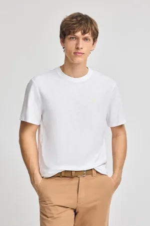 Polo Club® Camiseta Blanca De Algodón Flamé Y Bordado Rigby Go