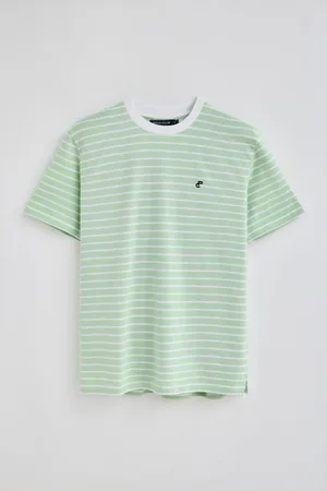 Polo Club® Camiseta De Rayas Color Y Beige Con Monograma Bordado