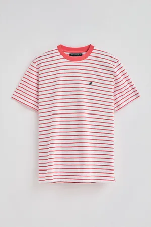 Polo Club® Camiseta De Rayas Color Y Beige Con Monograma Bordado