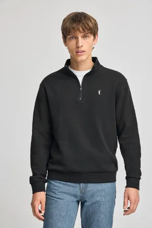 Polo Club® Sudadera Negra De Media Cremallera Y Bordado Rigby Go