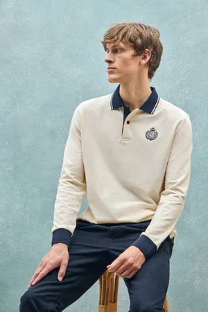 Polo Club® Polo Color Crudo De Manga Larga Anchor Con Detalle Náutico