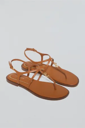 Polo Club® Sandalia De Tiras Bianca Con Detalle Metálico