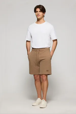 Polo Club® Bermuda Jonas Color De Algodón Y Patrón Relaxed Fit Con Parche En Sarga Engomado