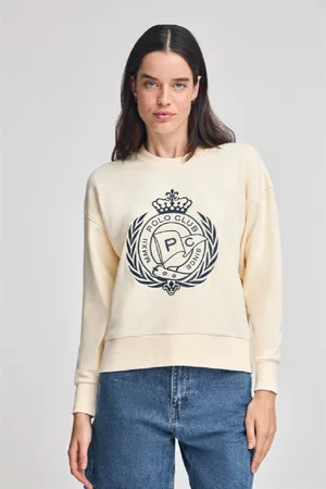 Polo Club® Sudadera Syren Color Crudo Con Gráfico Náutico Bordado