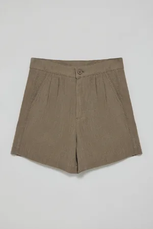 Polo Club® Pantalón Corto Soller Color De Lino Y Algodón Con Detalle