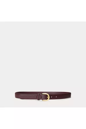 Ralph Lauren Mujer Cinturones - Cinturón de piel grabada con abalorio